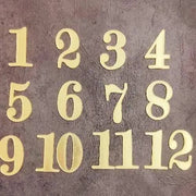 12 Acrylic Numeric Numbers For Clock (GOLD)