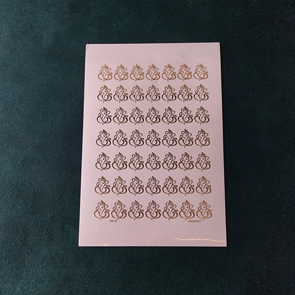 A5 Ganesha Embossed Sticker Sheet