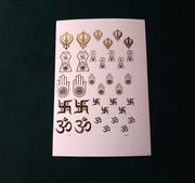 A5 God Embossed Sticker sheet Regular