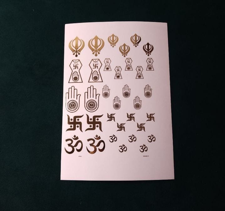 A5 God Embossed Sticker sheet Regular