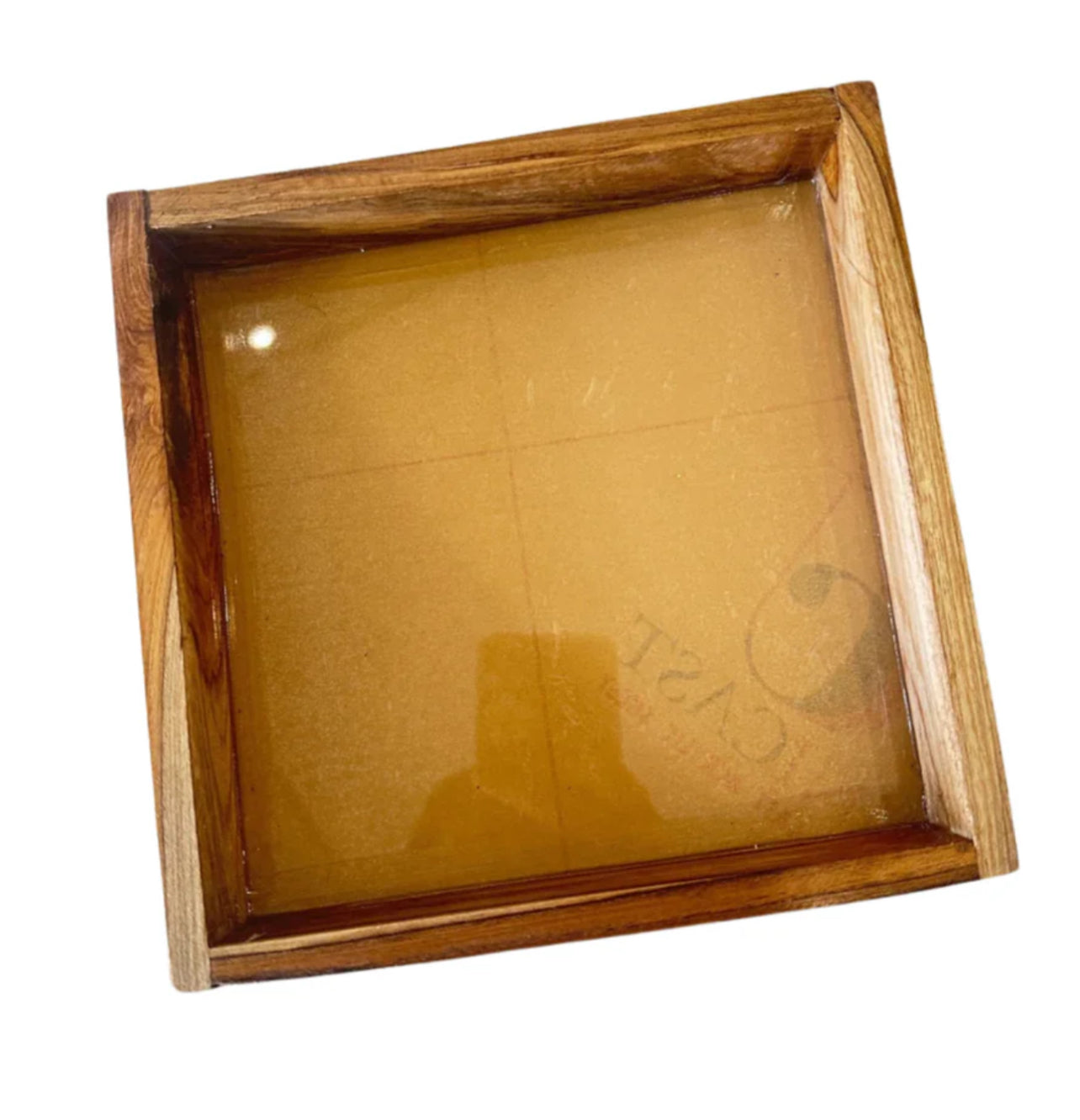6×6 floating acrylic frames in teakwood