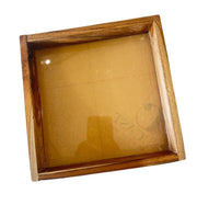 6×6 floating acrylic frames in teakwood