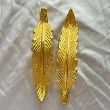Feather Metal Tray Handles Pair