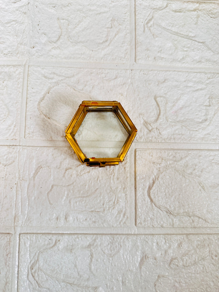 Hexagon Metal Ring Gift Boxes, 2.5 × 2.5× 1.5 inch