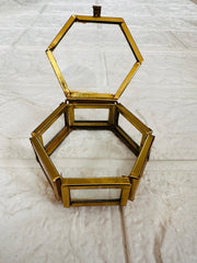 Hexagon Metal Ring Gift Boxes, 2.5 × 2.5× 1.5 inch