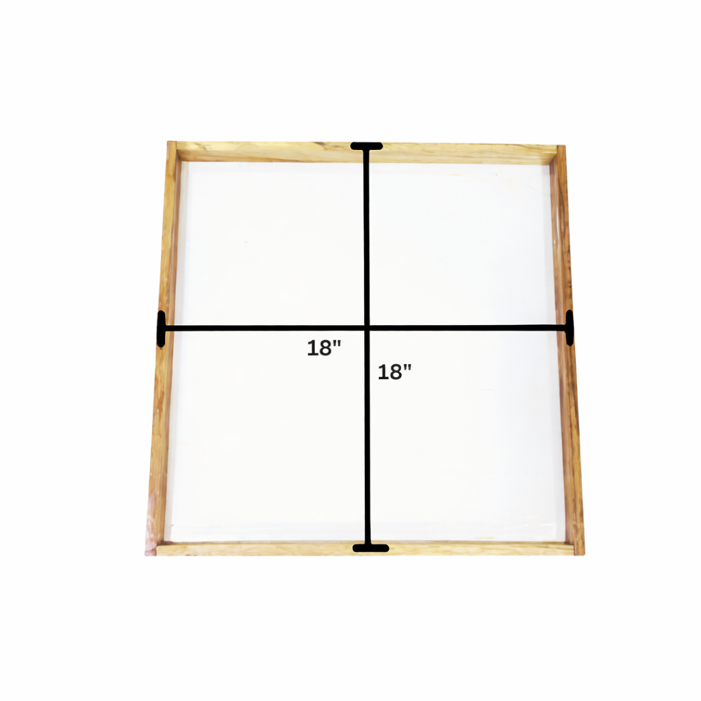 18" x 18" Floating Acrylic Frame in Teakwood