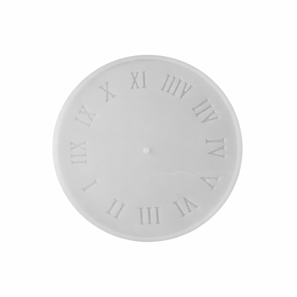 12" Clock Mould – Roman Numeral Silicone Mold