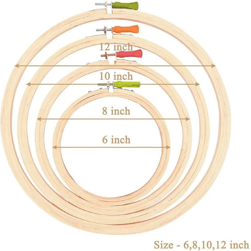 Circle Plastic Screw Wooden Hoop